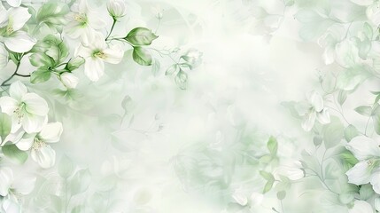 Light green background with soft colors