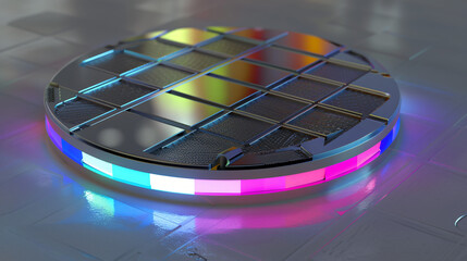 A divided silicon wafer with a high power.