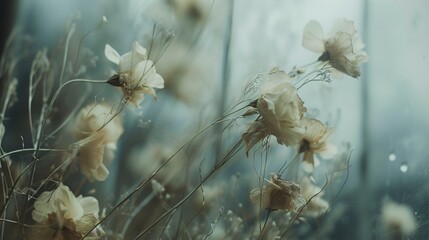 Faded dried blooms with a retro feel.