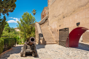 Gibralfaro Castle inner view. Malaga, Andalusia, Spain