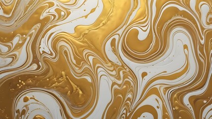 Gold fluid art marbling paint textured background