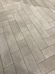 Oblong tiles on the interior floor