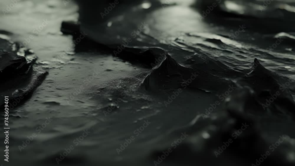 Poster in a seemingly neverending cycle the tar continues to creep and crawl leaving behind a bleak and oil