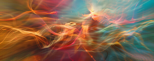 Abstract colorful light with extreme motion blur.