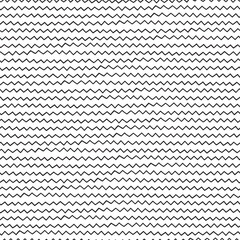 Seamless wavy pattern. Black and white zigzag hand drawn seamless pattern.