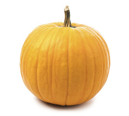 Fresh orange pumpkin isolated on white background