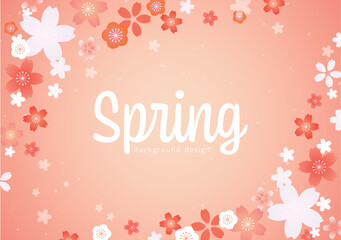 桜モチーフの春の背景素材