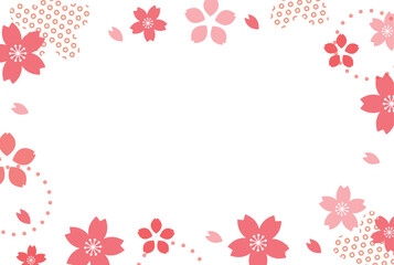 桜モチーフの春の背景素材