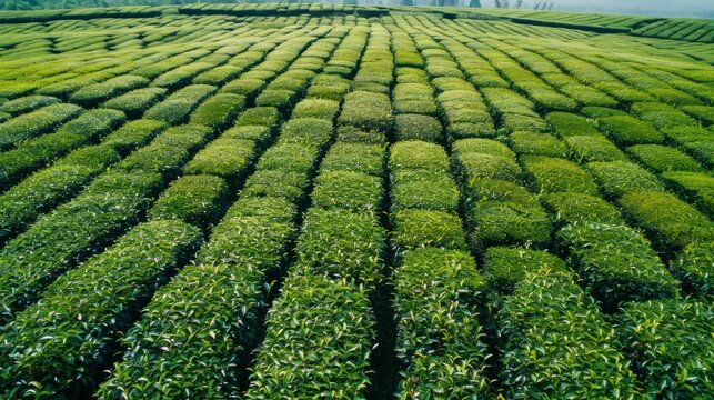 Spring tea plantations tea plantations 