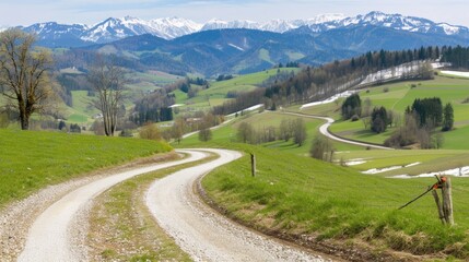 mountain road in the mountains