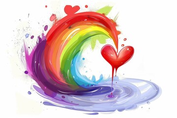 LGBTQ Pride unity. Rainbow lime colorful spring green diversity Flag. Gradient motley colored technological LGBT rights parade festival inscrutable diverse gender illustration