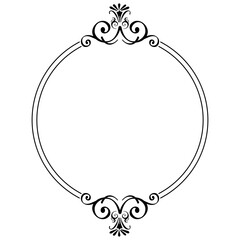 classic ornament circle frame
