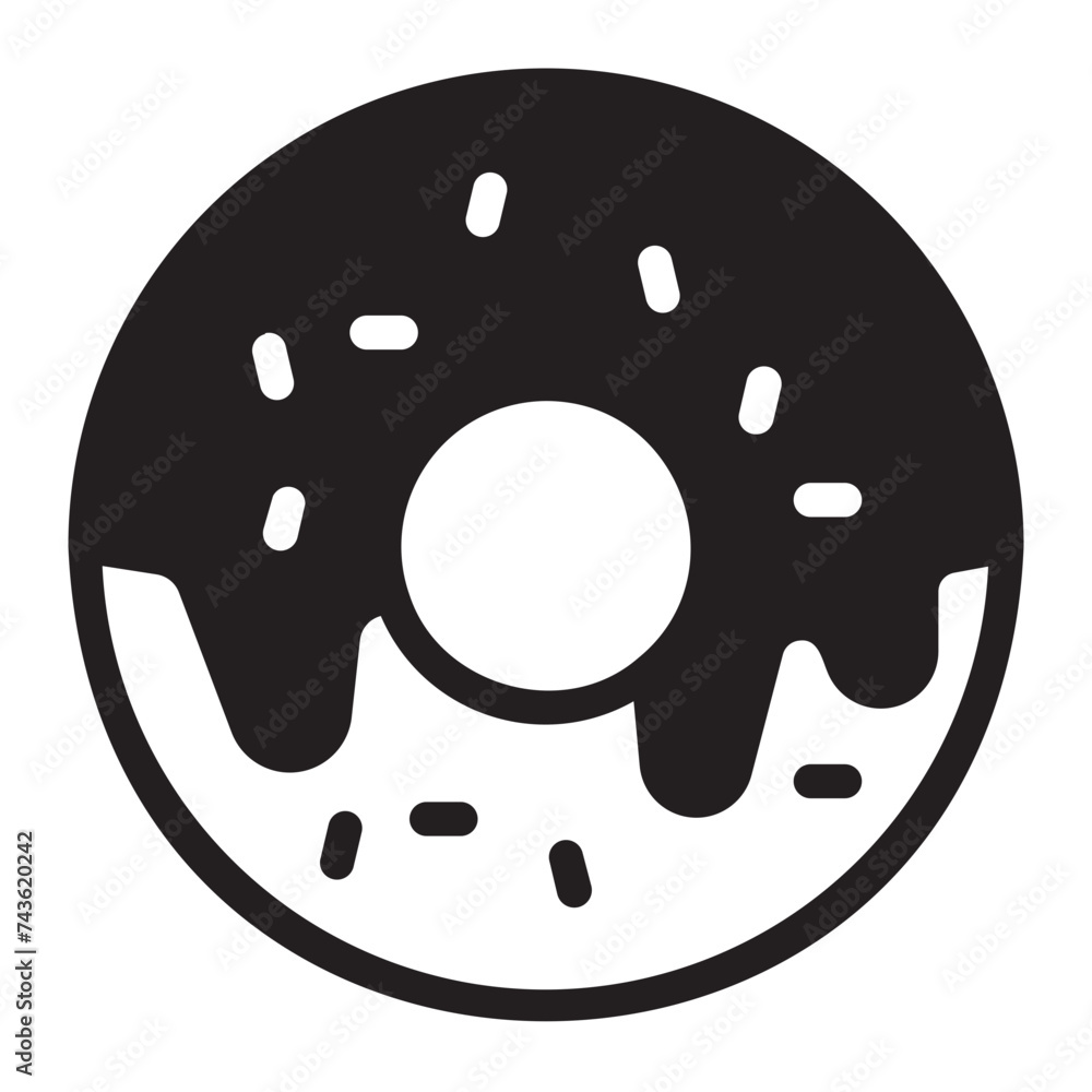 Poster donut glyph icon