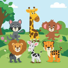 Obraz premium 2d vector illustration for learning cartoon character design for letters of the English language 