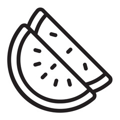 watermelon line icon