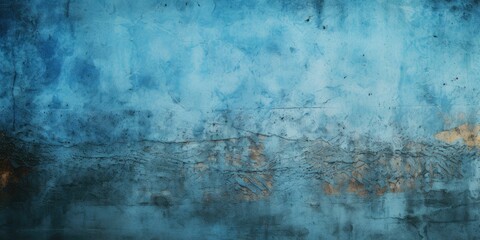 Retro grunge background with blue concrete wall texture