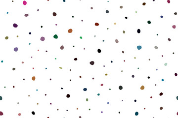 Seamless Fashion Icon. Small Retro Polka Background. Abstract Vector Dot. Color Pattern Baby Effect. Random Spot Confetti. Carnaval Eps Dot Splotch. White Polka Dot. Black Random Background Drawn.