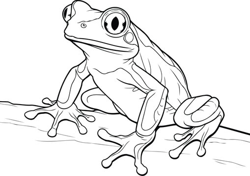 illustration of a frog on a white background. sketch for your design