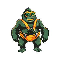 vector cute cool gorilla 