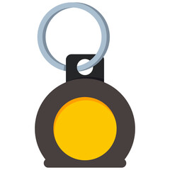 Holder with key ring vector cartoon illustration isolated on a white background.