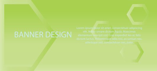 Abstract green and yellow banner with space for inscriptions. Advertising horizontal poster, website, web design.