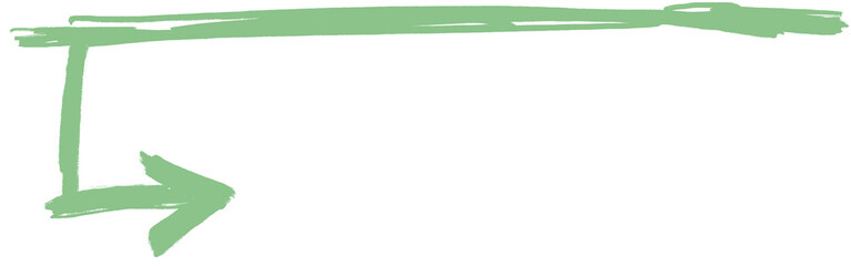 Obraz premium Light Green Line and Arrow Doodle Marker Hand Drawn Texture Notice Emphasis Sign