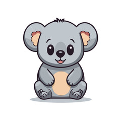 Cute koala character cartoon design. vector illustration eps 10.