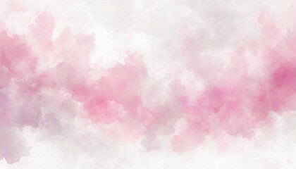 Fototapeta premium Artistic periwinkle, pink and white watercolor background with abstract cloudy sky concept. Grunge abstract paint splash artwork illustration. Beautiful abstract fog cloudscape wallpaper.