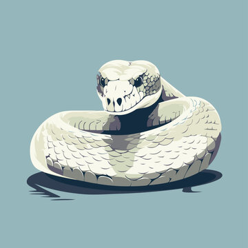 snake on a blue background. vector illustration. eps 10