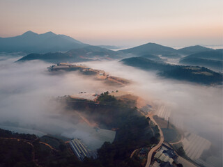 This morning it's cloudy in Da Lat, dawn in Da Lat