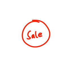 Hand Drawn Circle Sale Sign