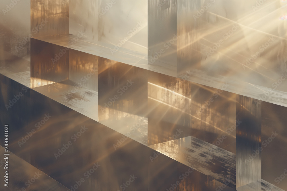 Poster abstract background with reflections and caustics. futuristic background image. created with generat