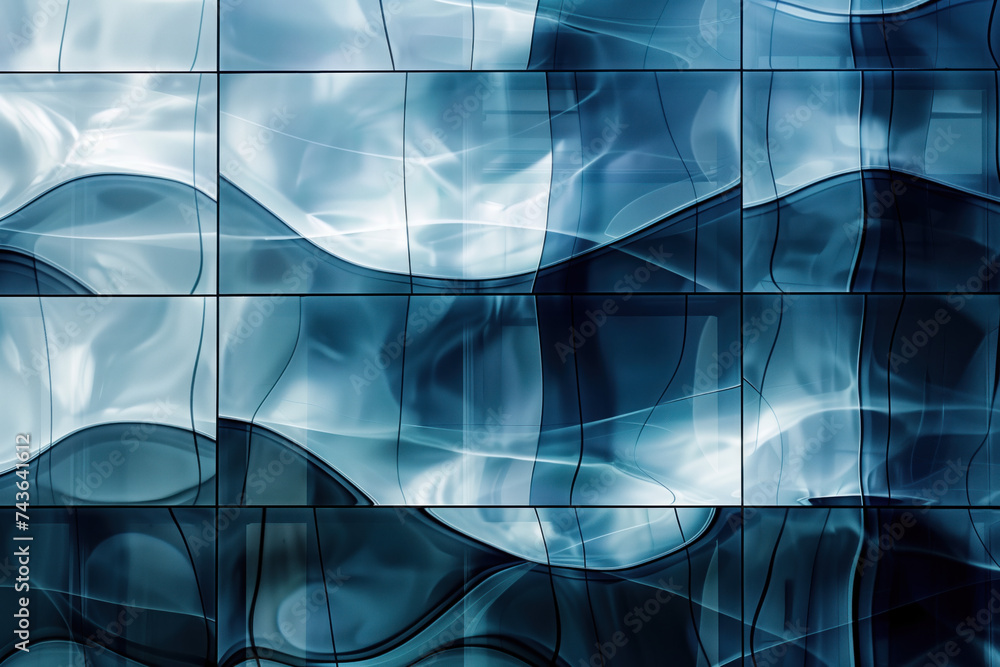 Poster abstract background with reflections and caustics. futuristic background image. created with generat