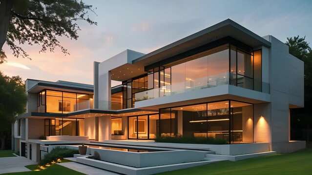 This modern minimalist abode is a study in understated elegance. With its bold use of concrete steel and gl the home stands out while maintaining a clean and minimalist aesthetic