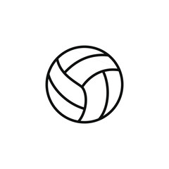 Volleyball line icon isolated on transparent background