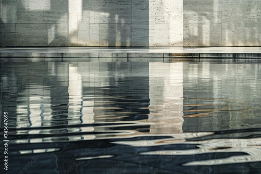 Poster abstract background with reflections and caustics. futuristic background image. created with generat
