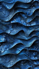 elegant 3d matte blue abstract pattern