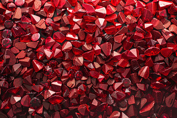 luxury Beautiful background of red diamonds or gemstones