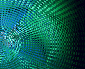 abstract background with blue and green concentric lines, vector illustration