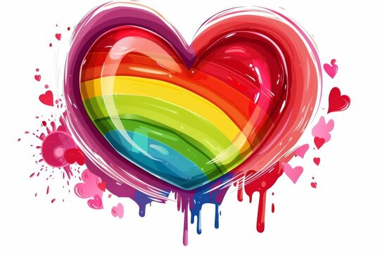 LGBTQ Pride interweave. Rainbow inclusion colorful zaffre diversity Flag. Gradient motley colored contentment LGBT rights parade festival chocolate diverse gender illustration