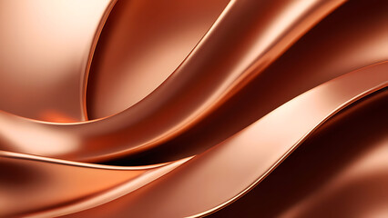 abstract background, Silk luxury copper, elegant waves, smooth curves and lines