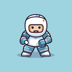 Astronaut cartoon. Cute vector illustration for your design.