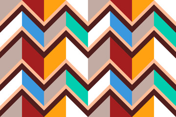 seamless pattern with geometric, square, diamond, zigzag, waves. 