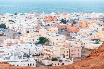 Residential and city buildings in Sur, Oman