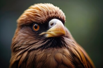 Fototapeta premium Feathered Intensity: Explore the Beauty of a Free Image Featuring a Fierce-Staring Bird