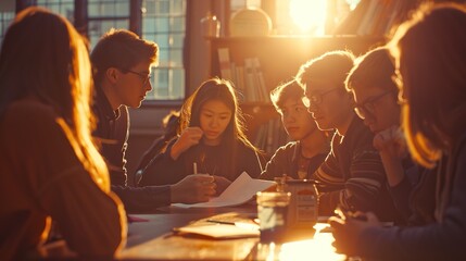 Group of students actively engaging in a discussion or project, highlighting the value of student engagement and collaboration in education. Student Engagement