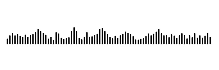 seamless sound waveform pattern for music players, podcasts, and video editors. vector illustration
