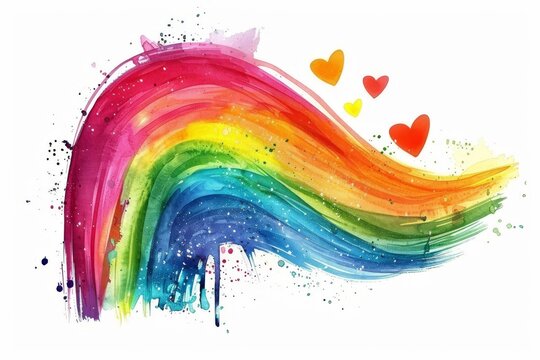 LGBTQ Pride contentment. Rainbow peach colorful trigender diversity Flag. Gradient motley colored bronze LGBT rights parade festival product design diverse gender illustration