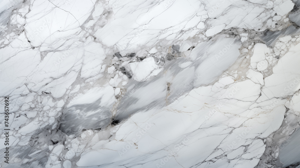 Aufkleber White marble texture in natural pattern with high resolution for background