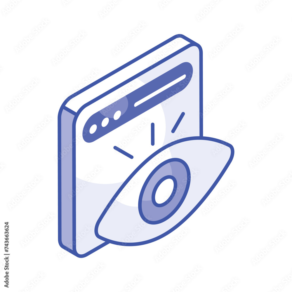 Wall mural get your hands on this creatively designed isometric icon of website monitoring